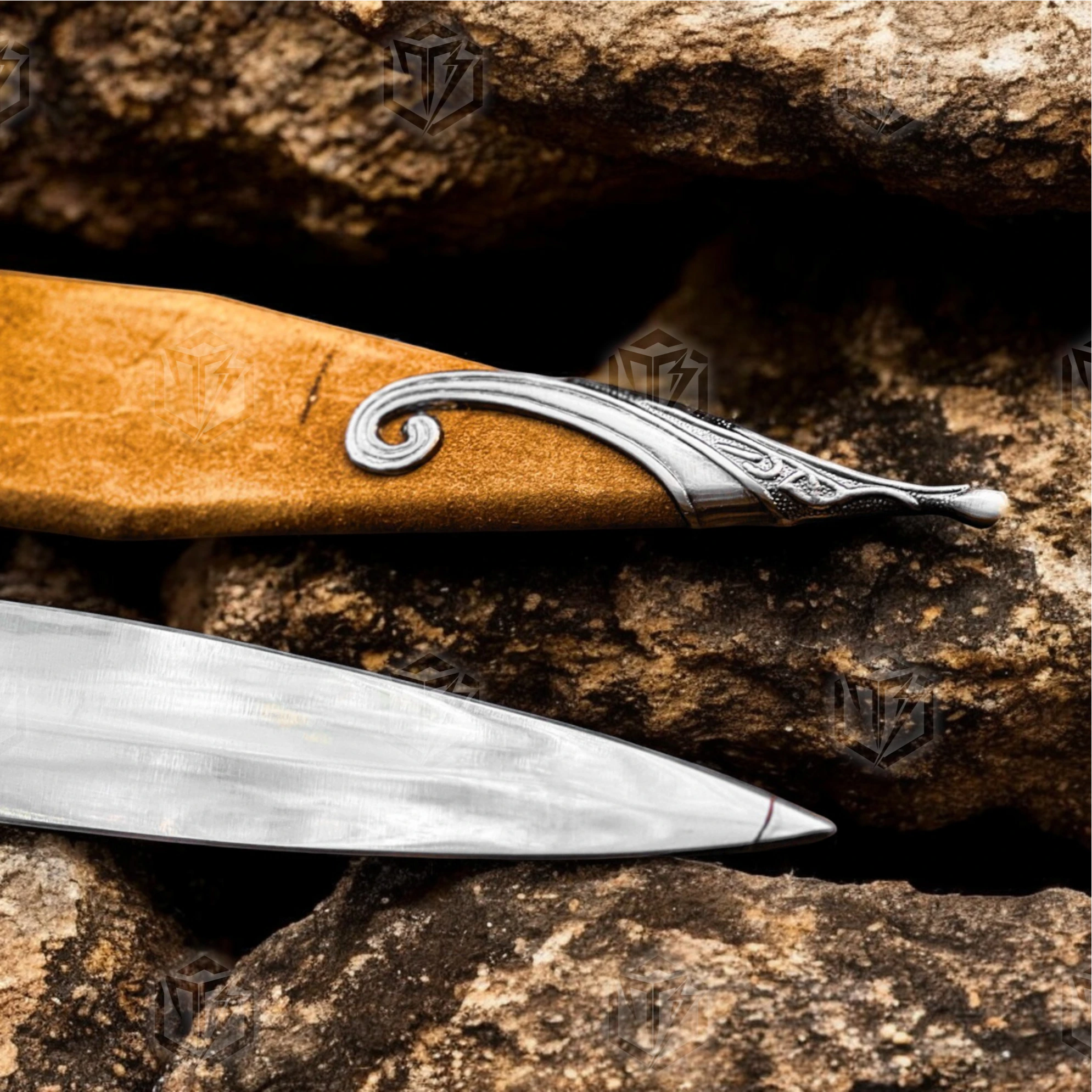 Premium Sting Elven Legacy Sword LOTR Replica with Mahogany Stand