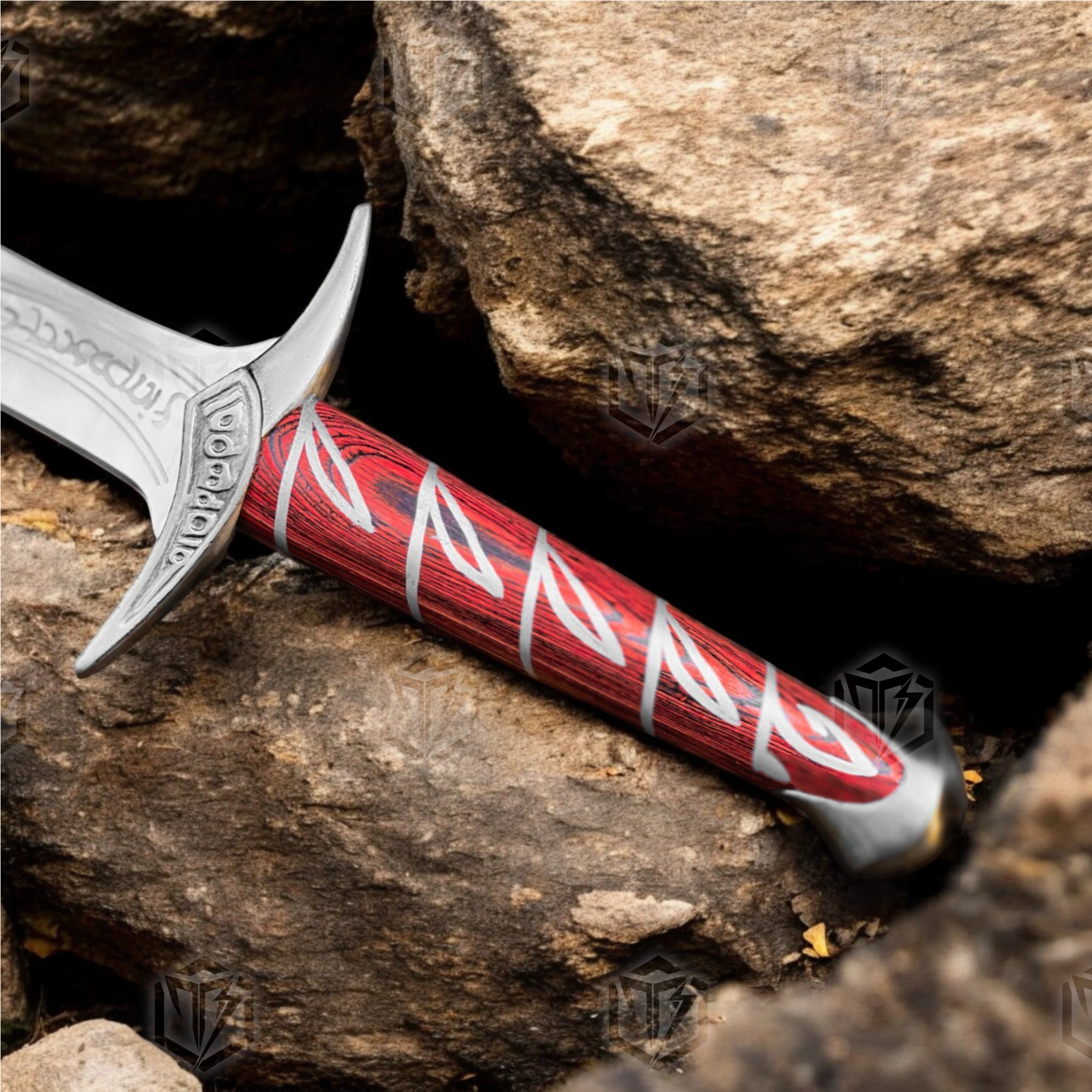 Premium Sting Elven Legacy Sword LOTR Replica with Mahogany Stand