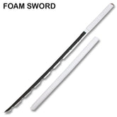 Close-up of Tanjiro foam katana handle and decorative guard designed for themed photography, fan displays and conventions