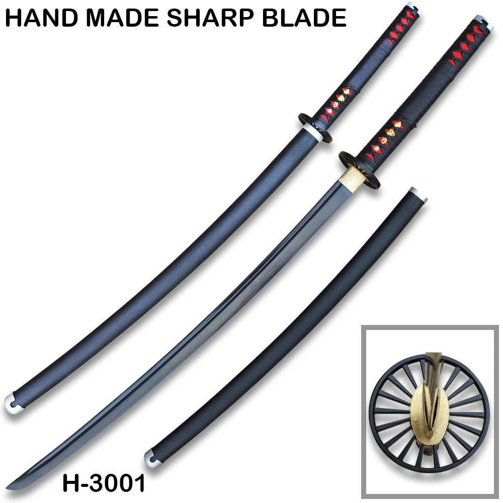 Tanjiro Kamado Demon Slayer collectible with carbon stainless-steel construction for conventions and indoor display