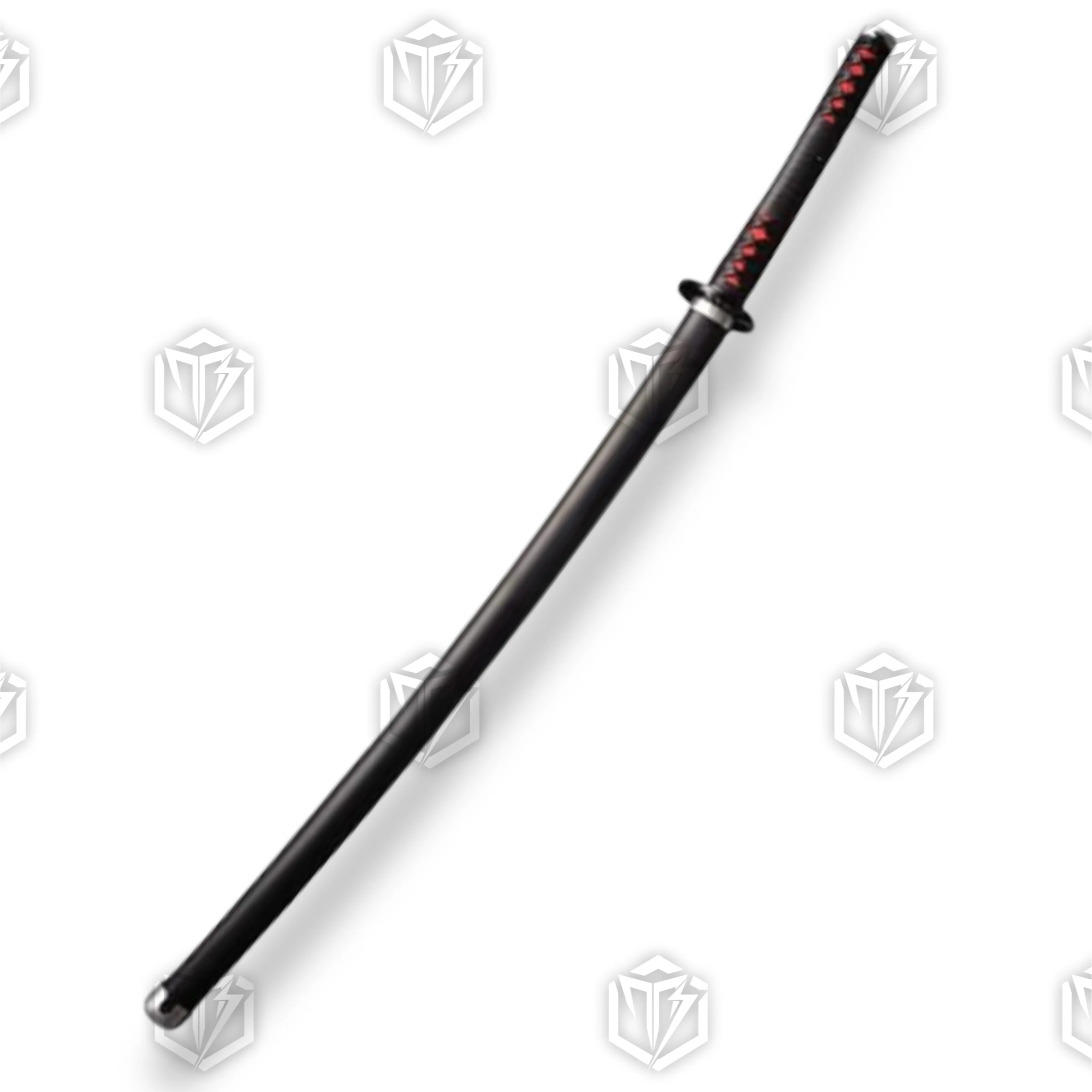 Premium Tanjiro Kamado Nichirin Demon Slayer Sword Replica with carbon steel blade.