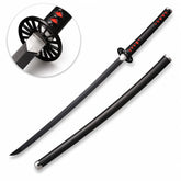 Tanjiro Kamado Nichirin Sword prop replica tsuba guard and cord-wrapped handle close-up – Demon Slayer collectible