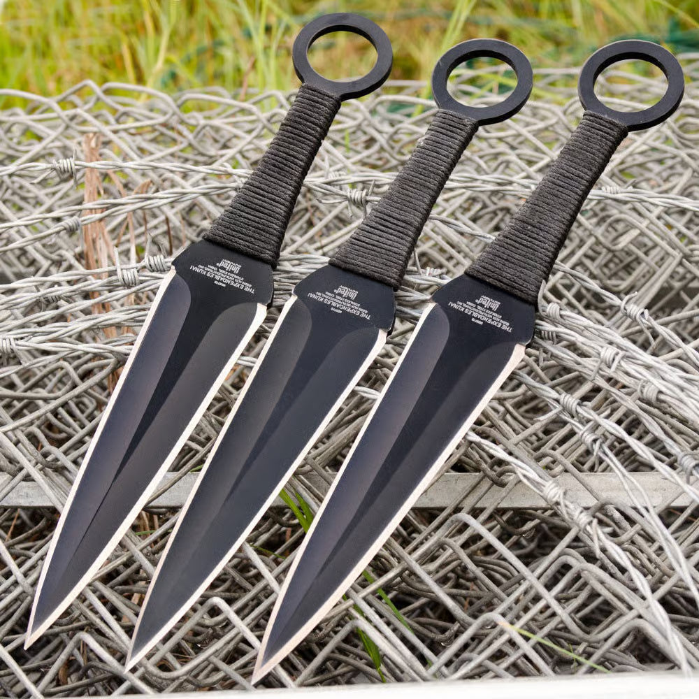 Expendables kunai three-piece throwing knife set for outdoor target practice and collectors