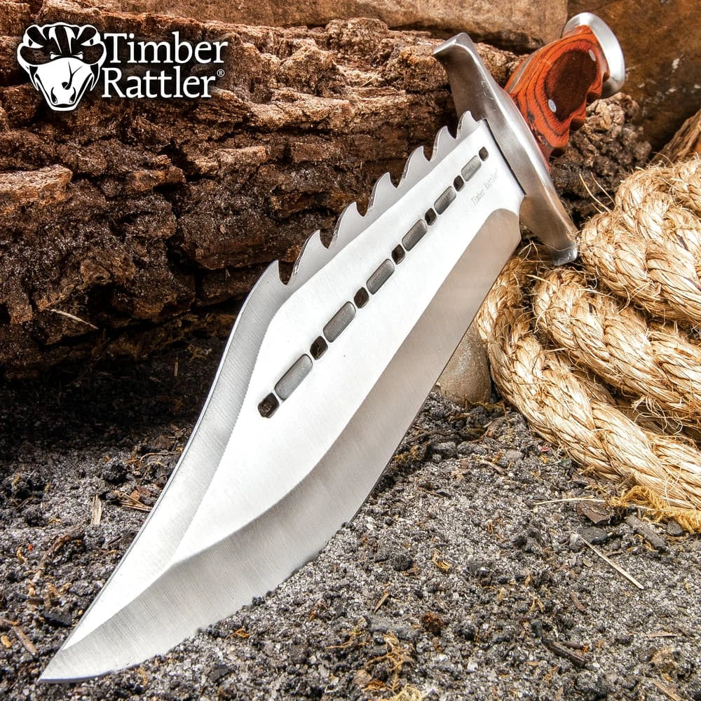 Timber Rattler Sinful Spiked Bowie Knife