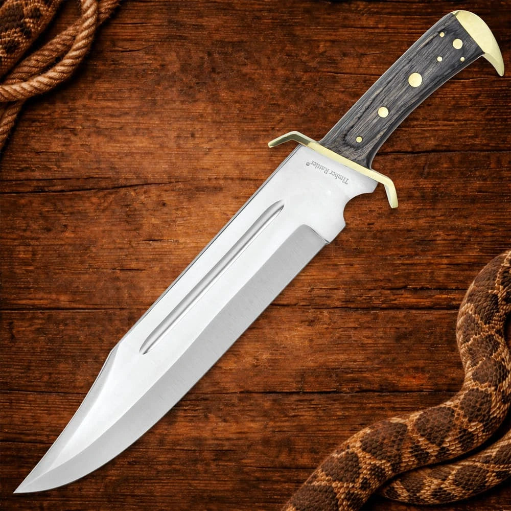 Timber Rattler Western Outlaw Bowie Knife