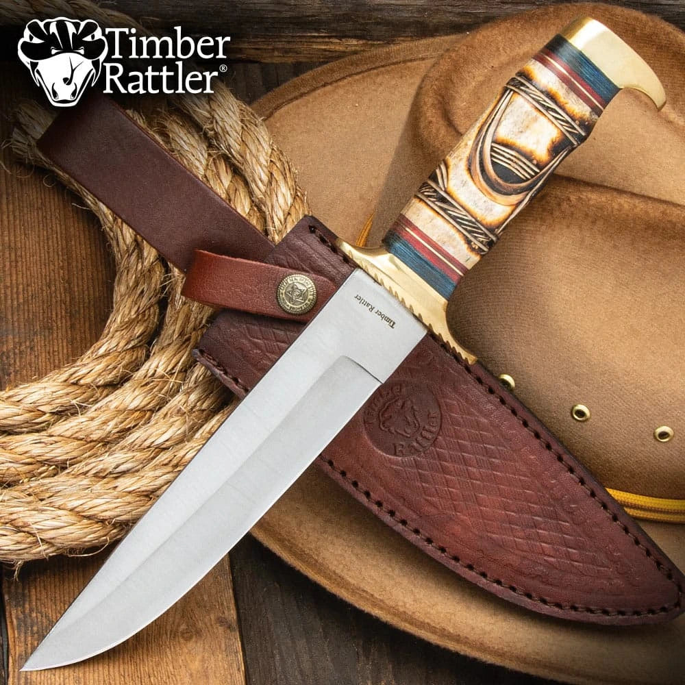 Timber Rattler Whispering Winds Bowie Knife