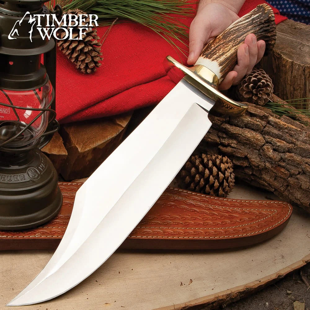 Timber Wolf King Stag Crown Knife