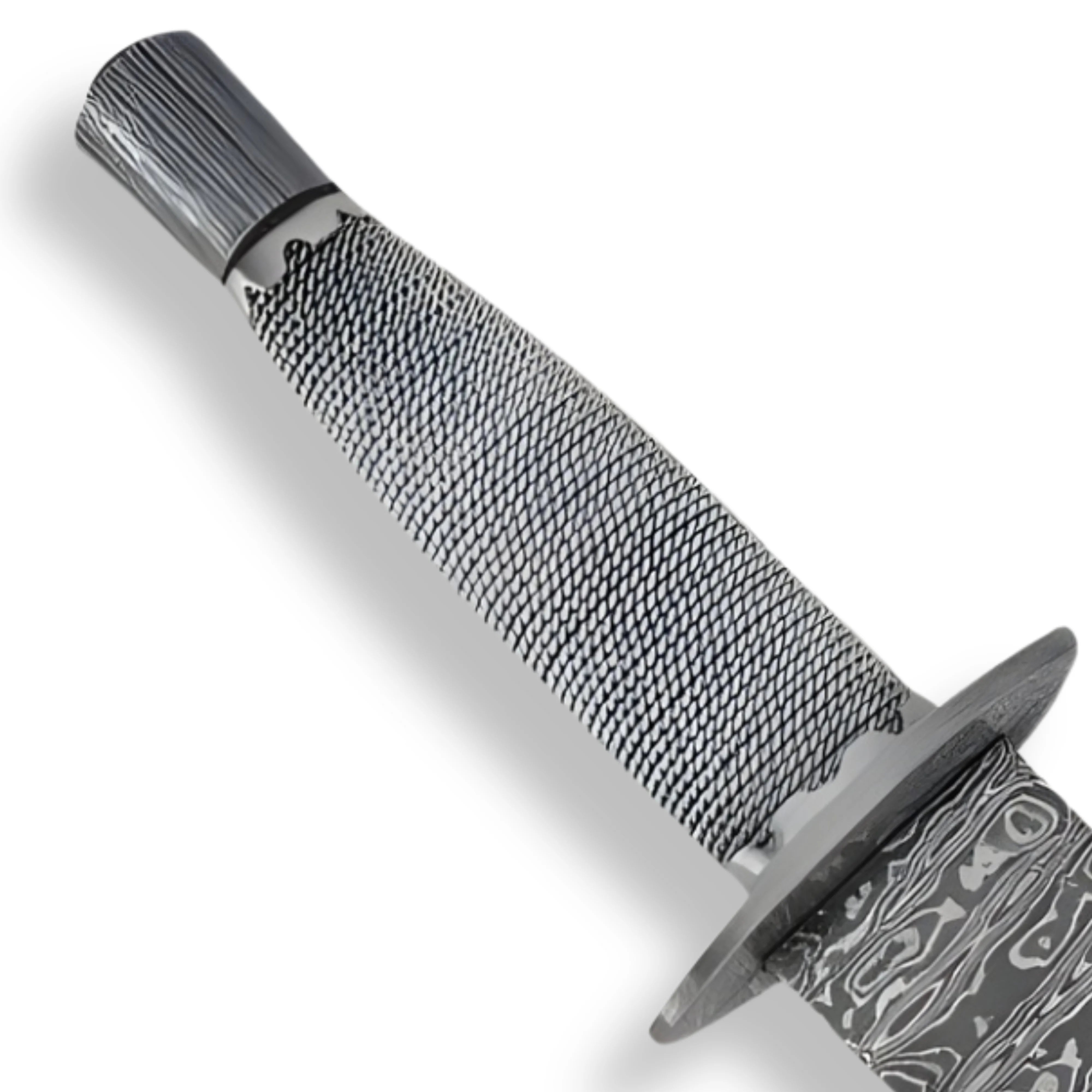 Premium Timber Wolf Middle Ages Medieval Damascus Steel Sword with damascus steel.