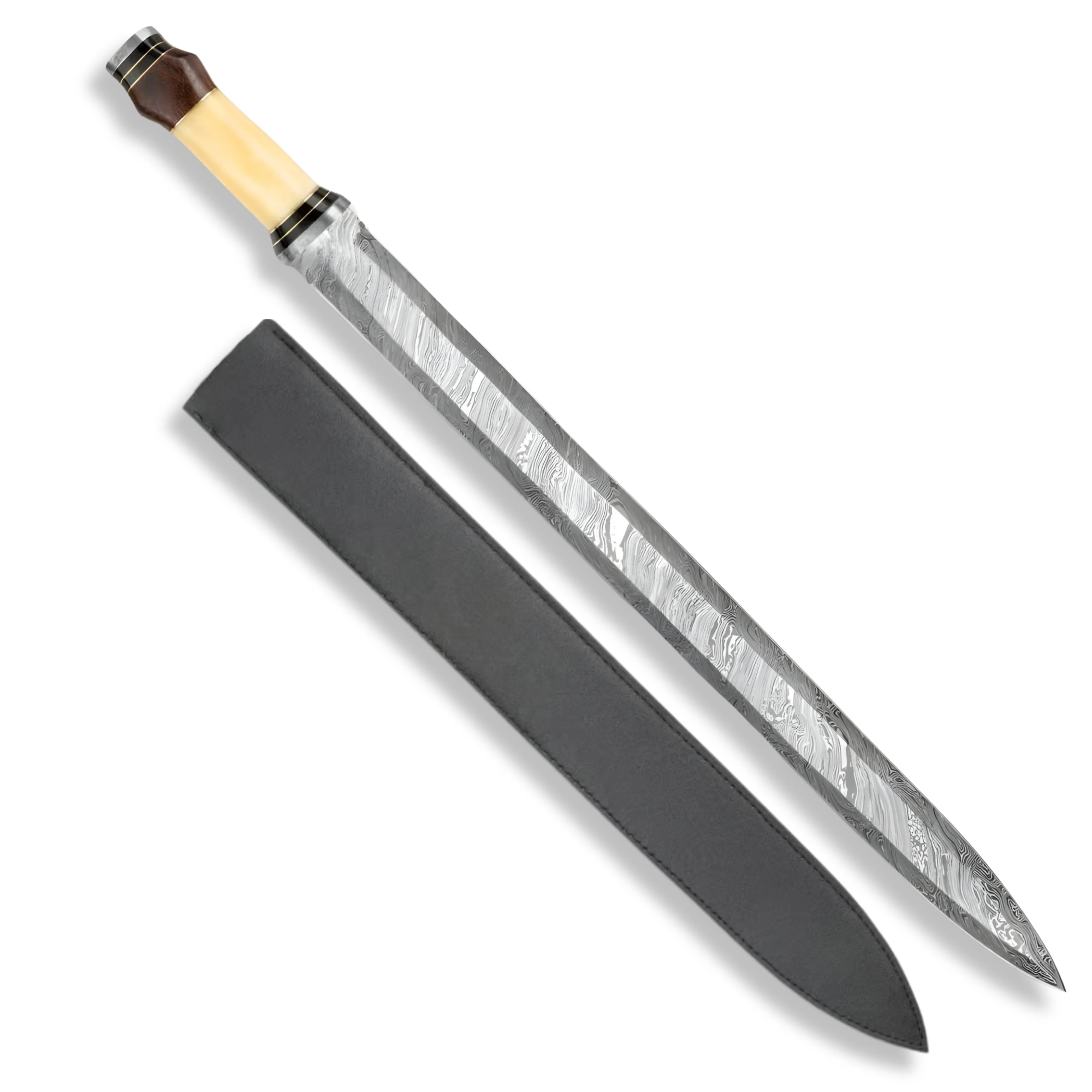Premium Timber Wolf Saga Handmade Damasus Steel Sword with damascus steel.