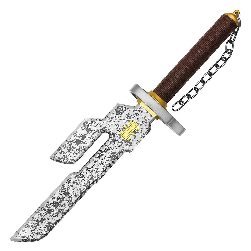 Toji Fushiguro Inverted Spear of Heaven display collectible inspired by Jujutsu Kaisen featuring premium stainless steel construction, decorative double-edged blade design, detailed full-length handle, matching decorative sheath, and collector-quality craftsmanship for anime enthusiasts, cosplay displays, gaming rooms, and premium collector showcases.