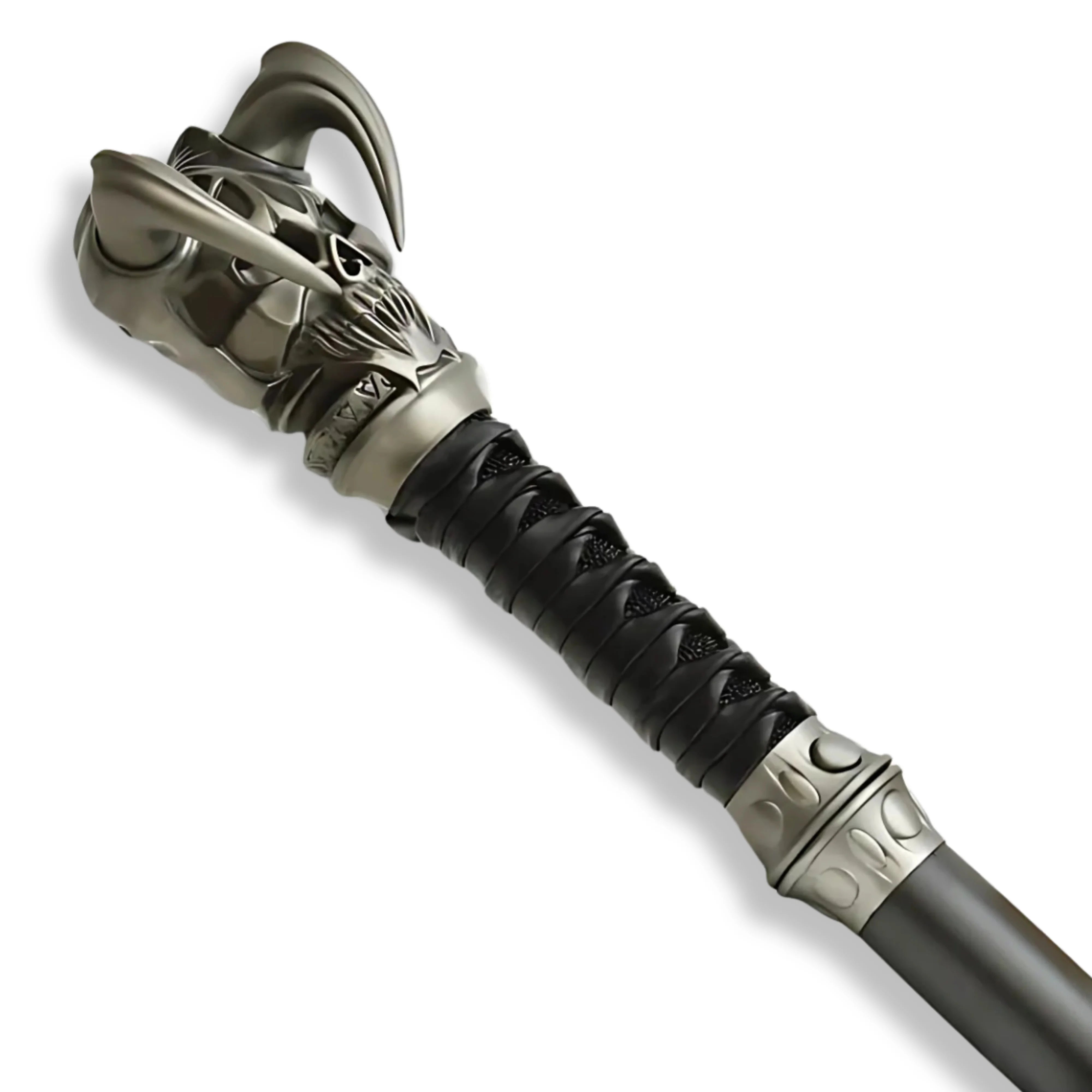 Preimum Vorthelok Black Cane Sword Forged Replica with runic engravings.