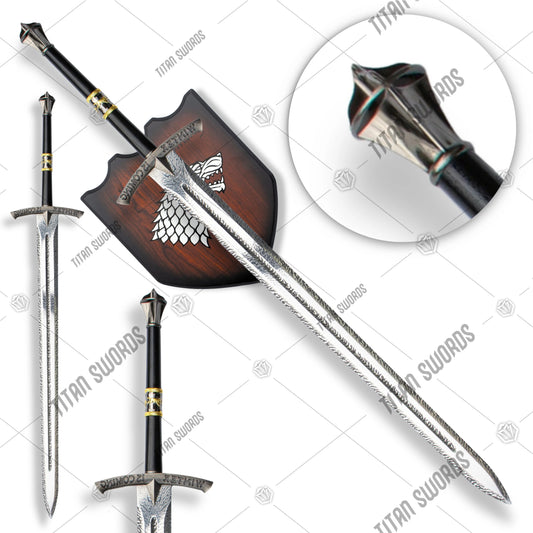Premium Winter's Honor Ice Eddard Starks Sword GOT Replica with damascus steel.