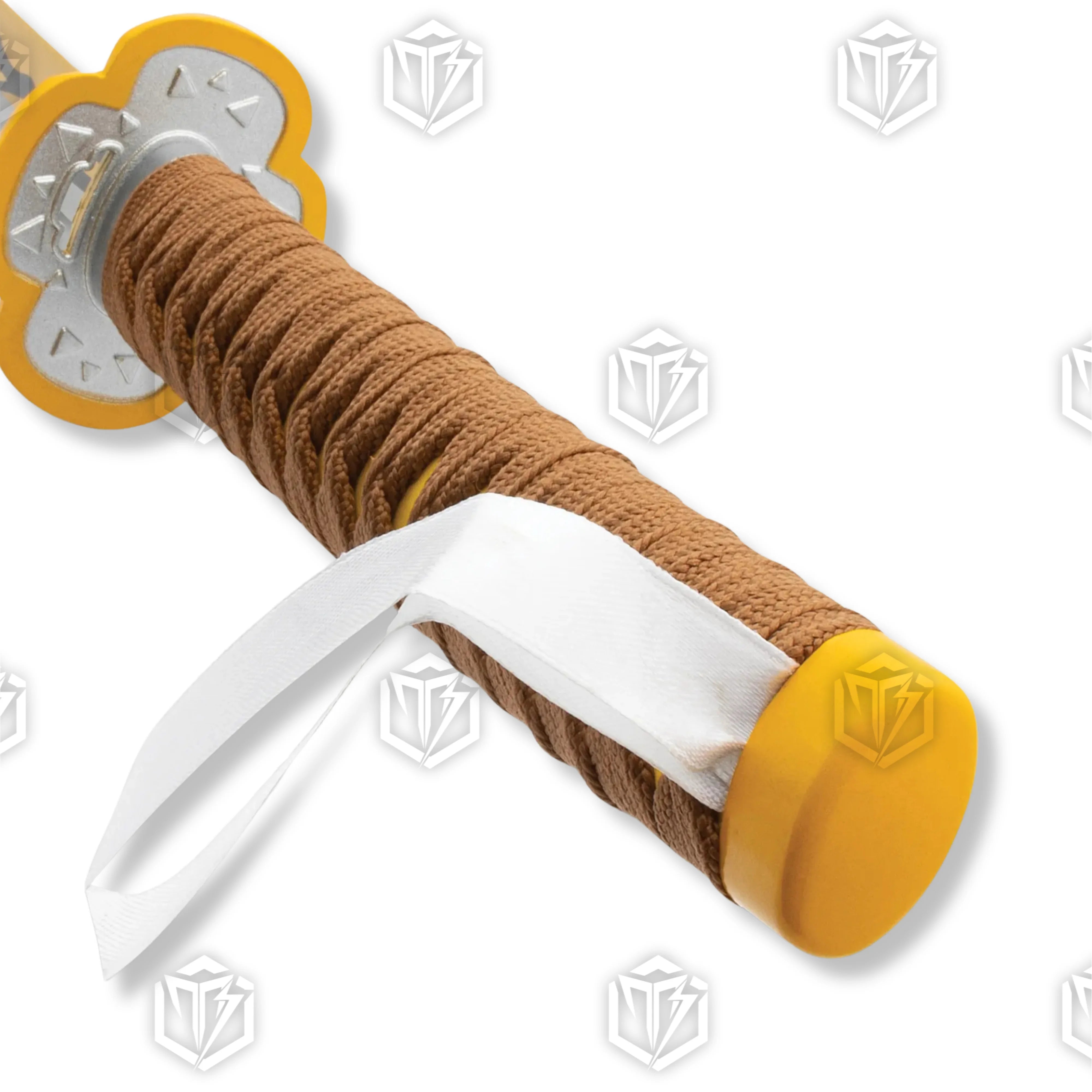 Premium Zenitsu Agatsuma Nichirin Demon Slayer Sword Replica with carbon steel blade.