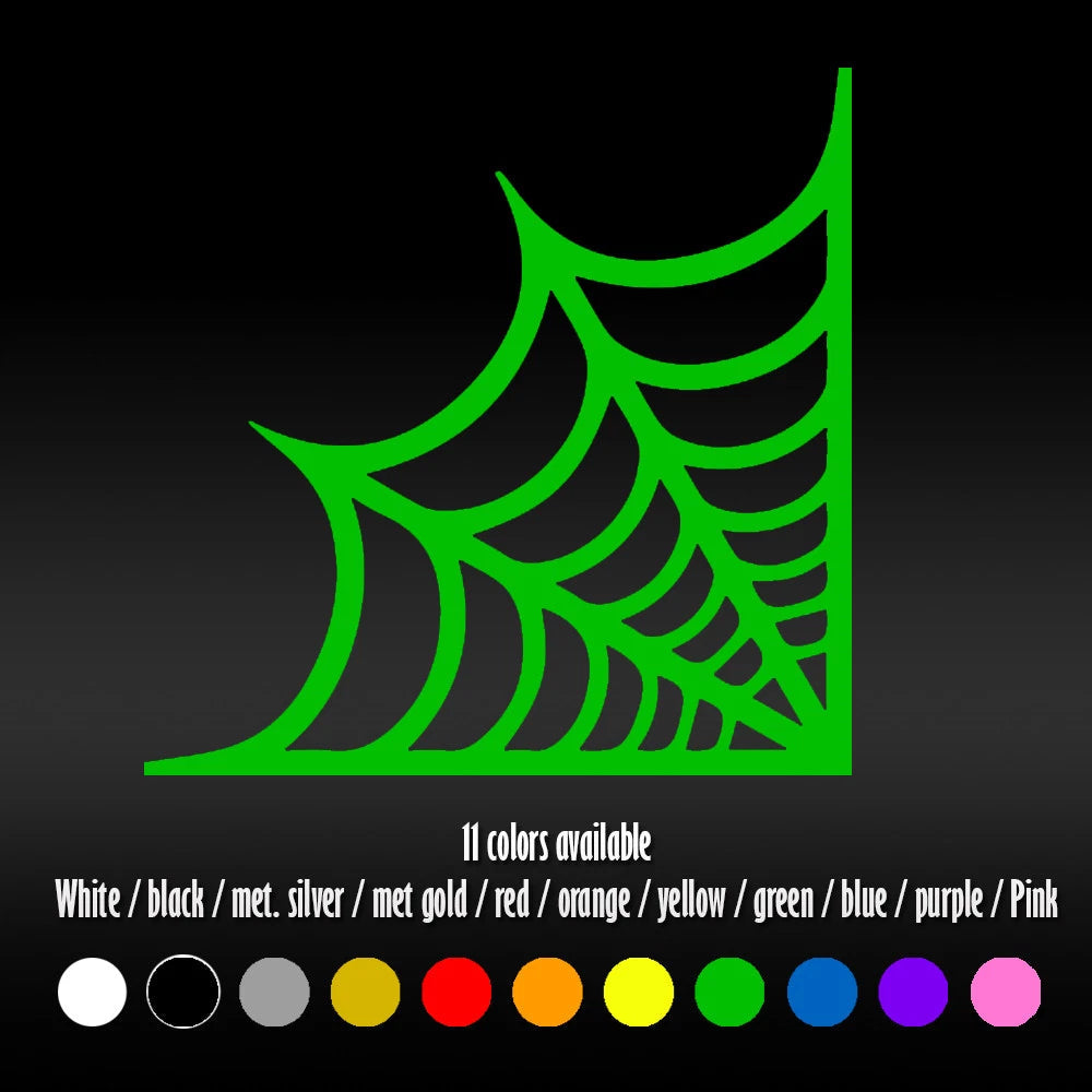 2 Pack Halloween Cobweb Vinyl Decal 6 Inch Spider Web Diecut Car and Window Sticker