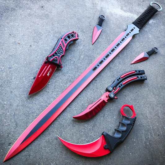 6PC Red Demon Set red sword