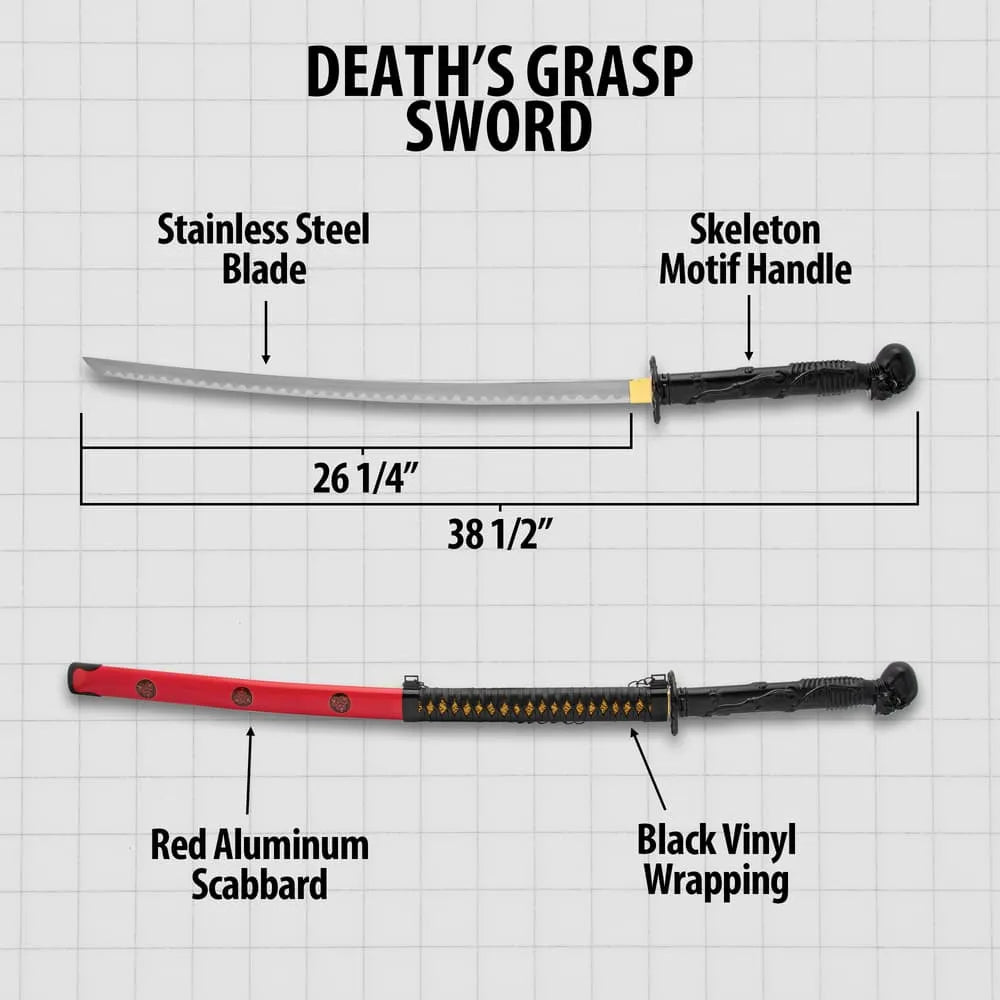 Death’s Grasp dark fantasy sword collectible