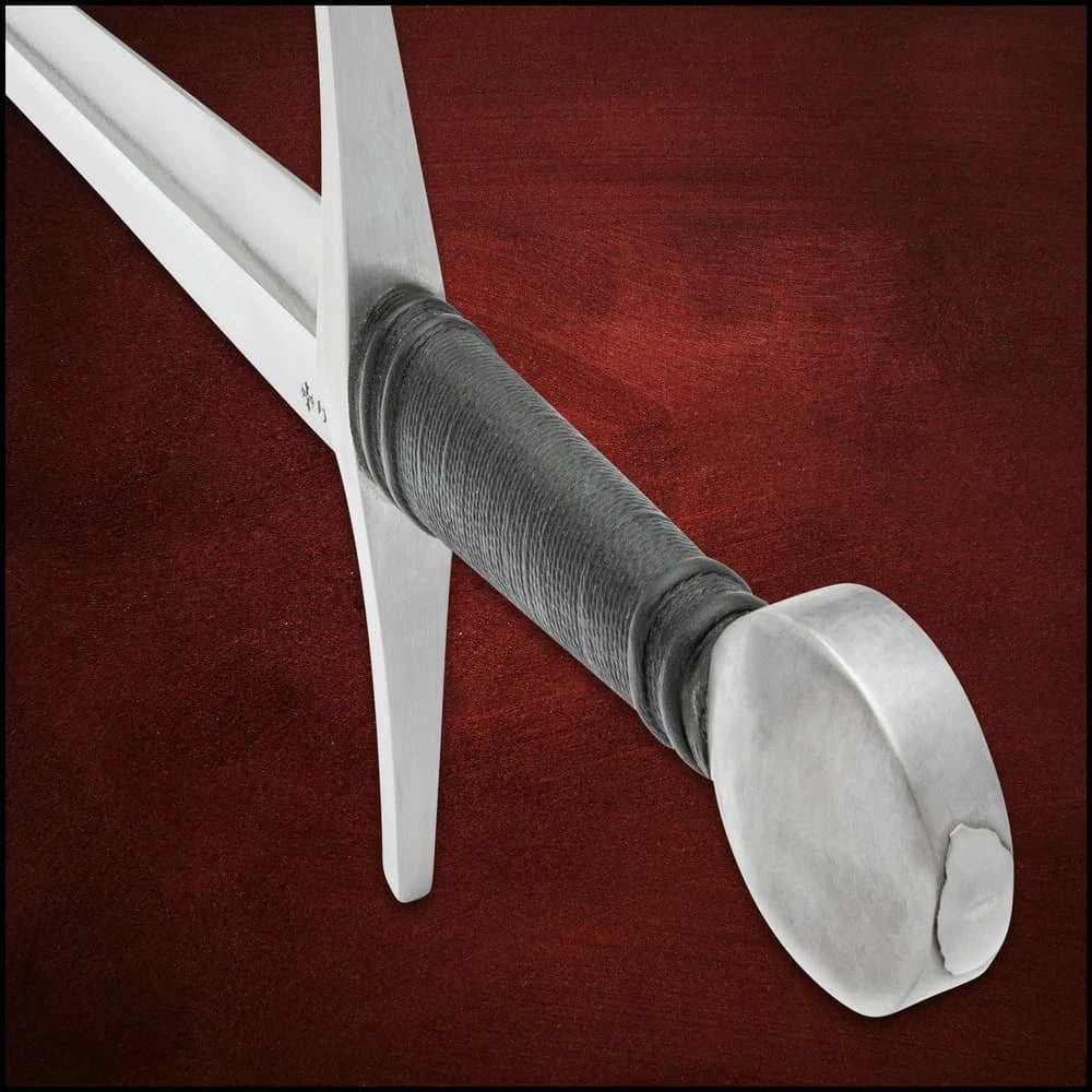 Honshu Historic Forge 15th Century Arming Sword, Oakeshott Type XV design made from 1080 high carbon steel with 38" overall length. Ideal for collectors and medieval décor.