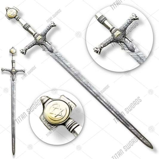 King Solomon Sword with Handmade PREMIUM Quality Sheath