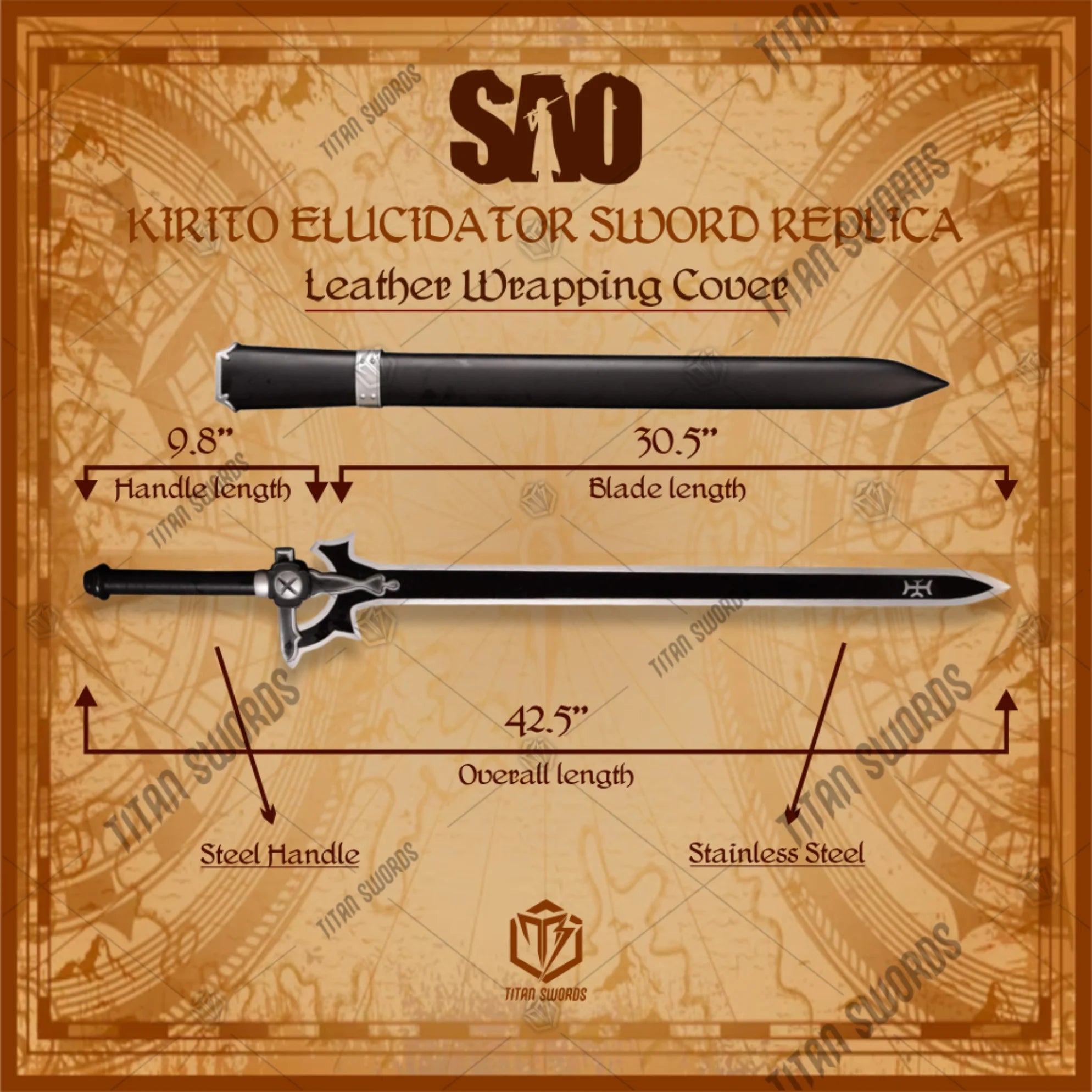 Kirito Elucidator Sword From SAO
