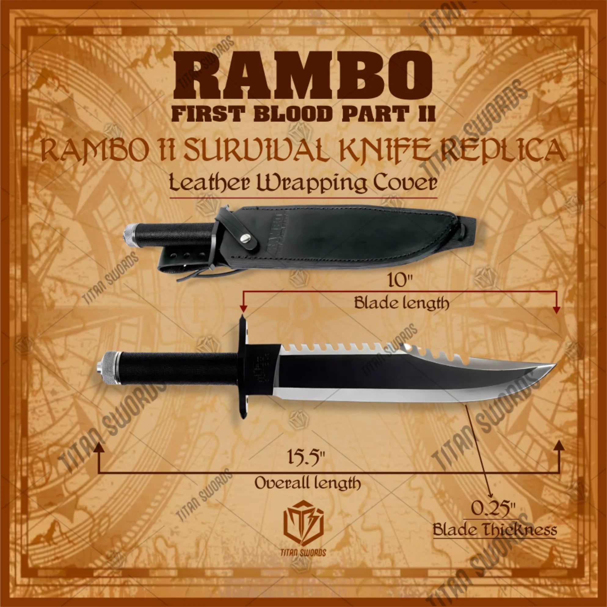 Rambo First Blood Part II Replica Knife