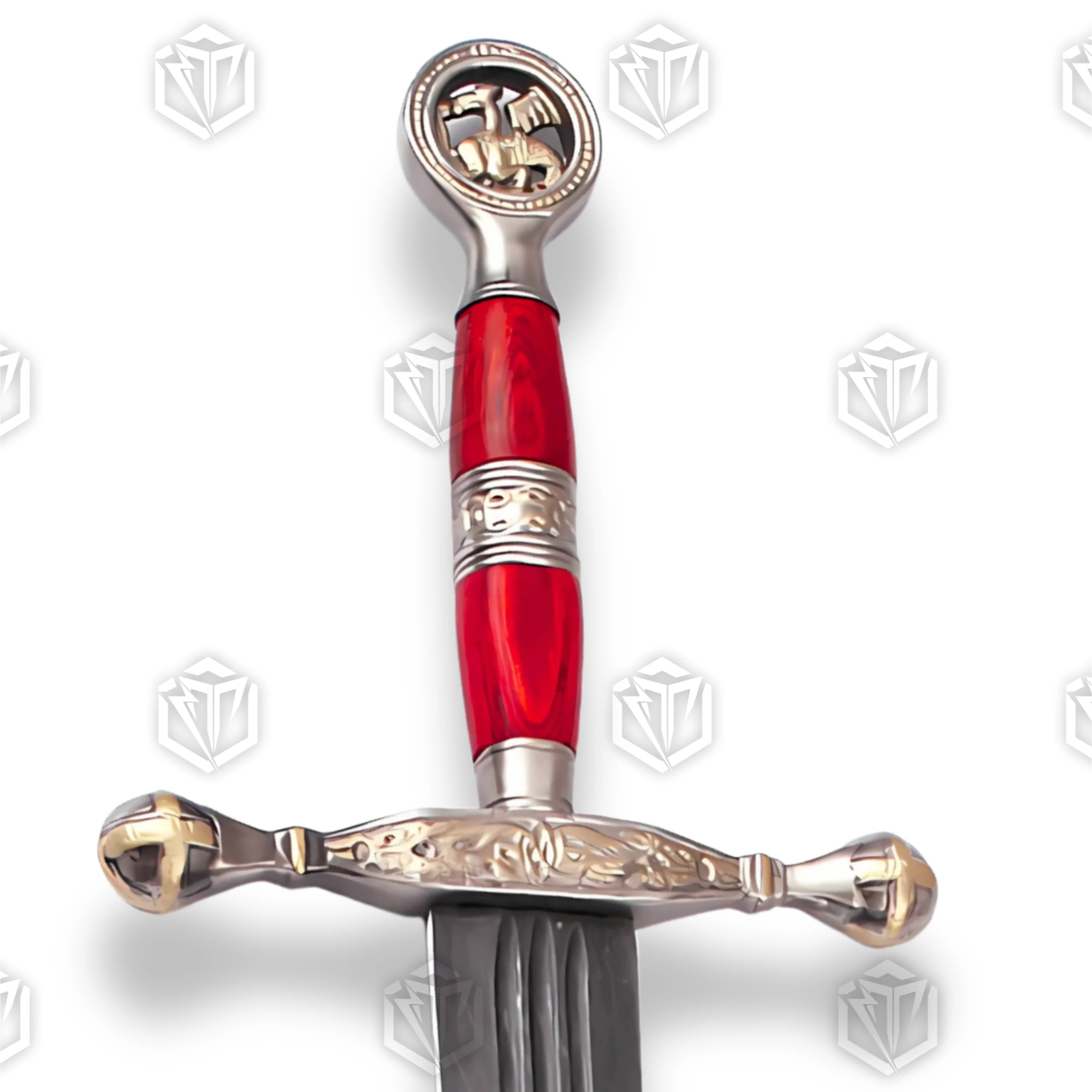 Saint George Red Damascus Replica Sword
