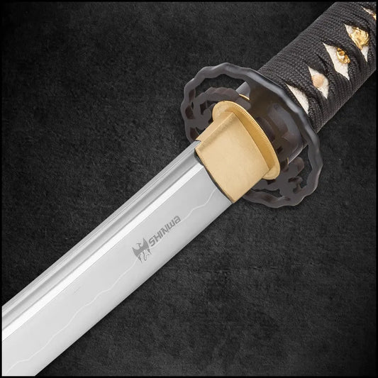 Shinwa Pearl Maroon Samurai Sword Set | 1060 carbon steel