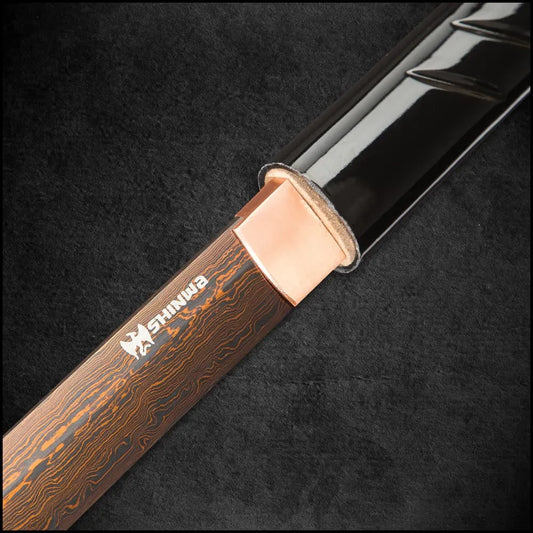 Shinwa SilkSting Handmade Shirasaya | 29” black Damascus steel | 40 1/4" overall