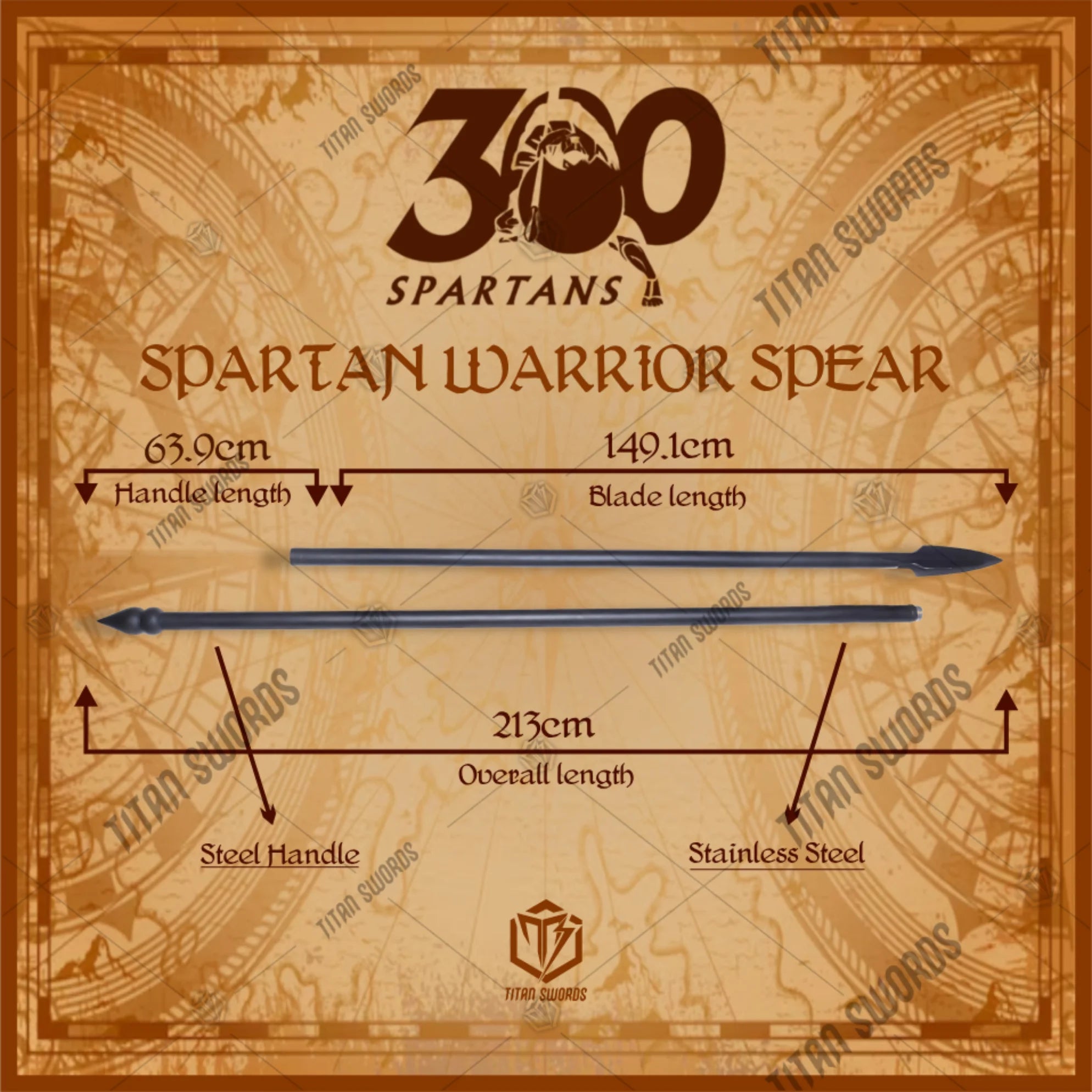Spartan Warrior Spear sword from 300