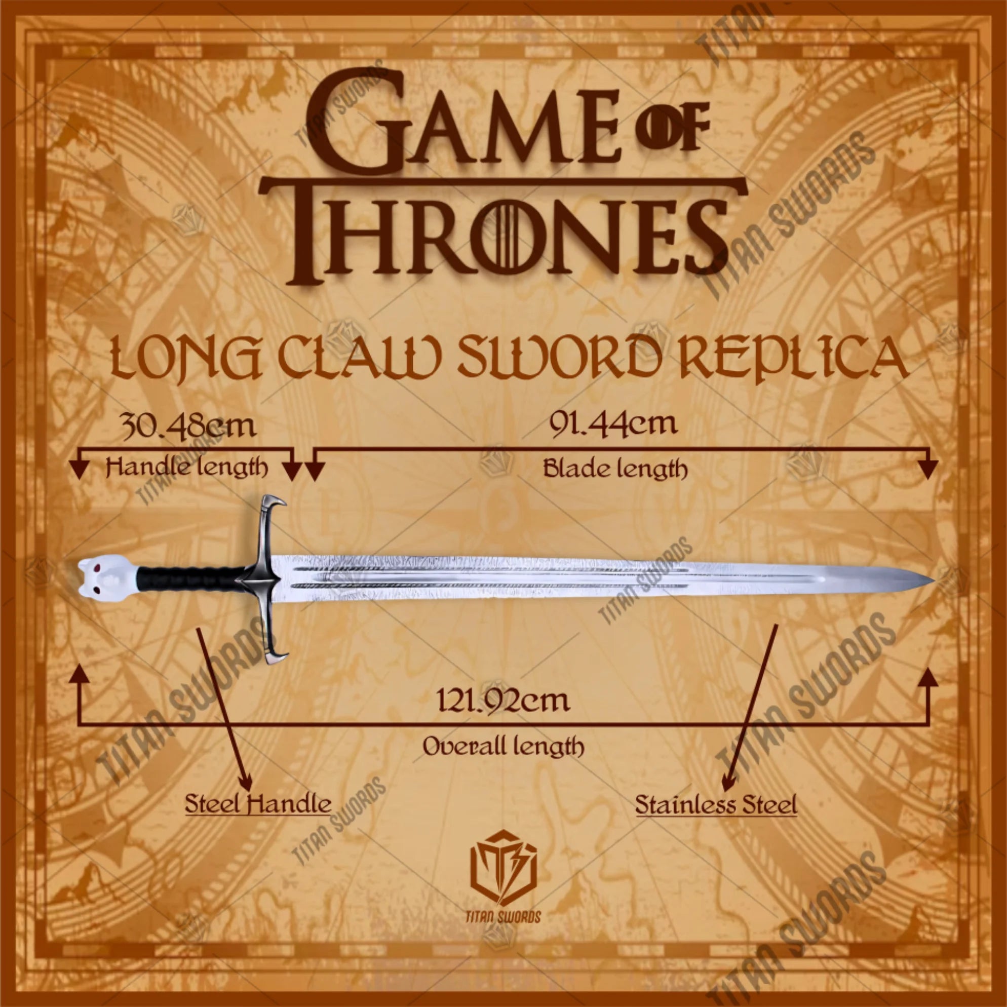 Game of Thrones Long Claw 2 Sword Replica