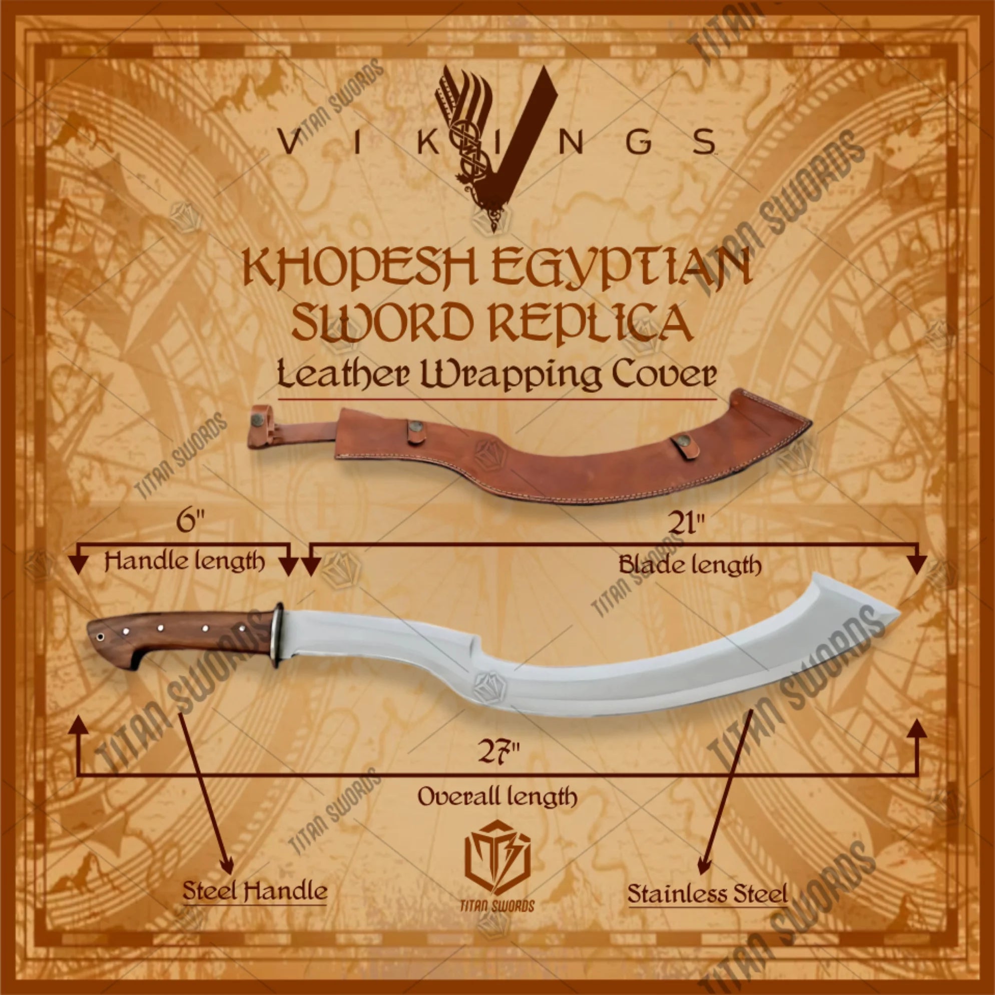 Egyptian Khopesh Bronze Replica Sword