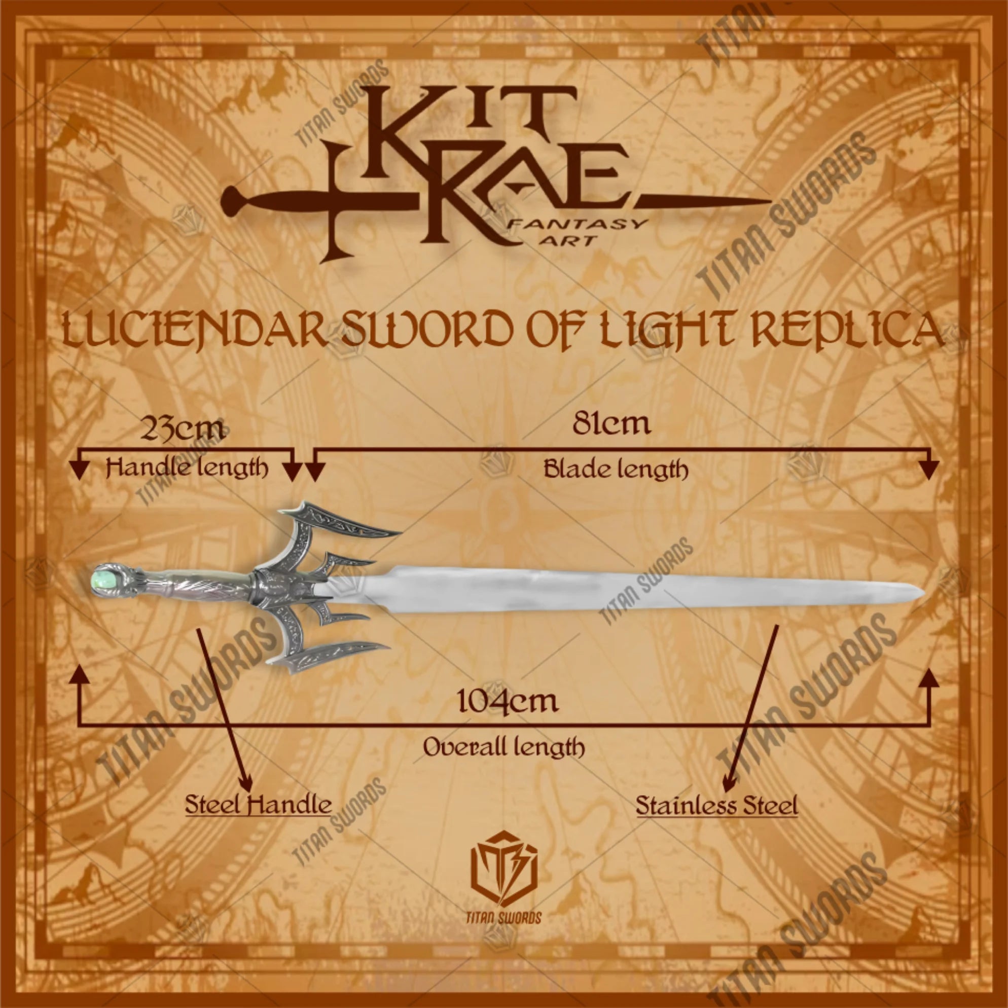 Kit Rae Luciendar Sword of Light Replica Collectible
