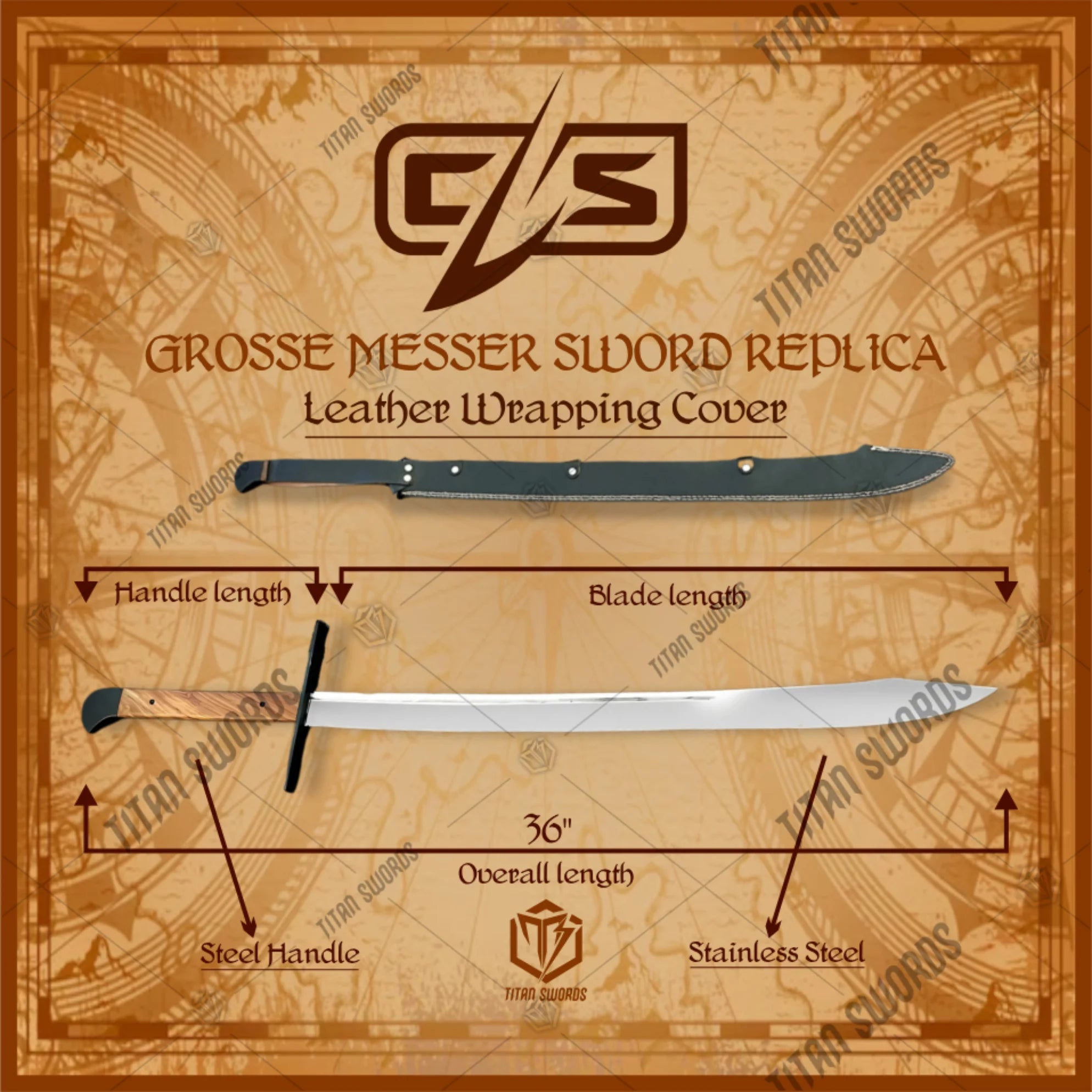 Hand-Forged High-Carbon Grosse Messer
