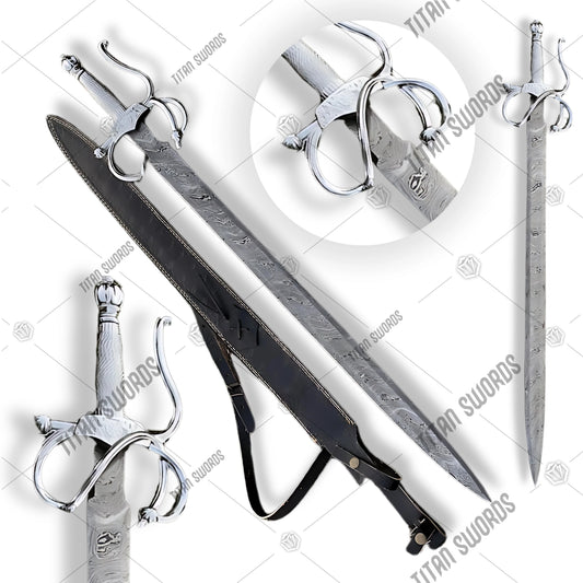 Medieval Warrior Middle Ages El CID Rapier-Sword Comes with Scabbard