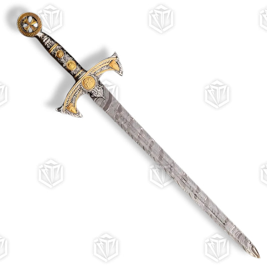 Shinwa Black Knight Damascus Katana