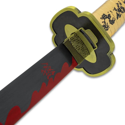 Yoriichi’s Solar Blade Demon Slayer Sword and Scabbard - carbon steel blade, 38" overall