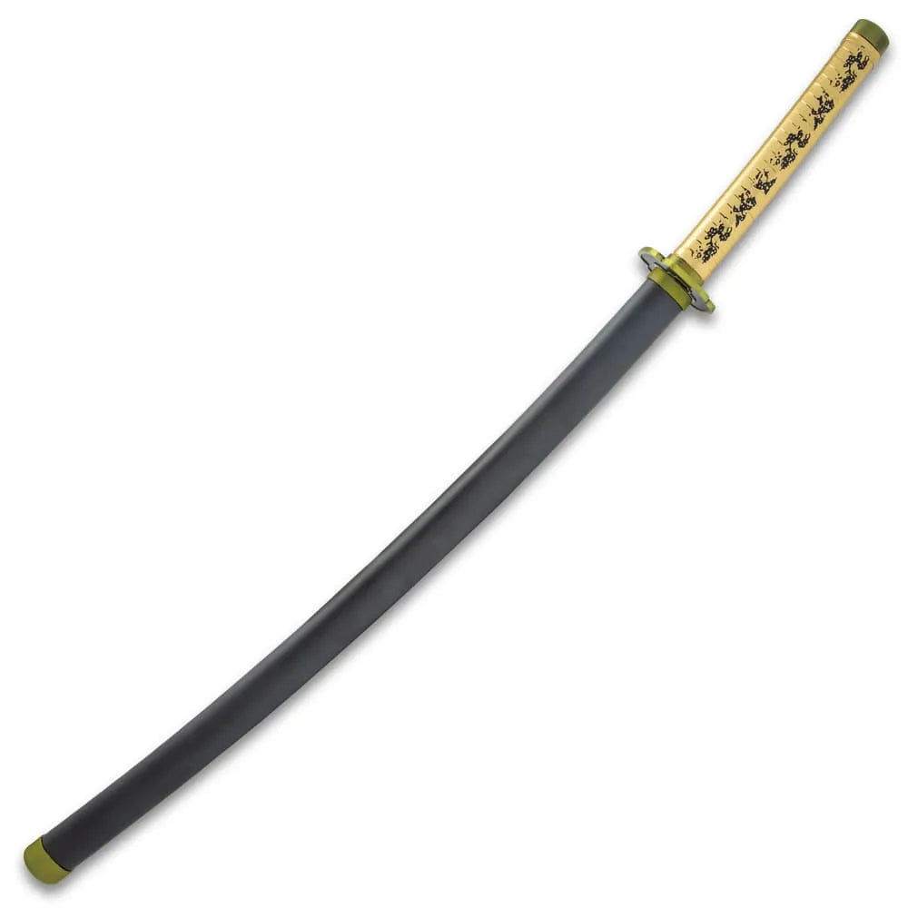 Yoriichi’s Solar Blade Demon Slayer Sword and Scabbard - carbon steel blade, 38" overall