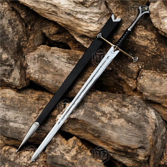 Anduril Sword of Aragorn – Authentic Lord of the Rings Replica with Scabbard and Wall Plaque