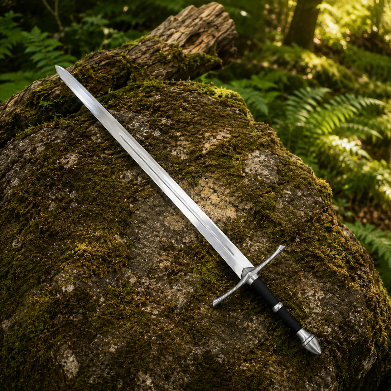 Aragorn Strider Ranger Sword LOTR black display replica with Ranger-inspired fantasy styling and collectible Lord of the Rings decor presentation