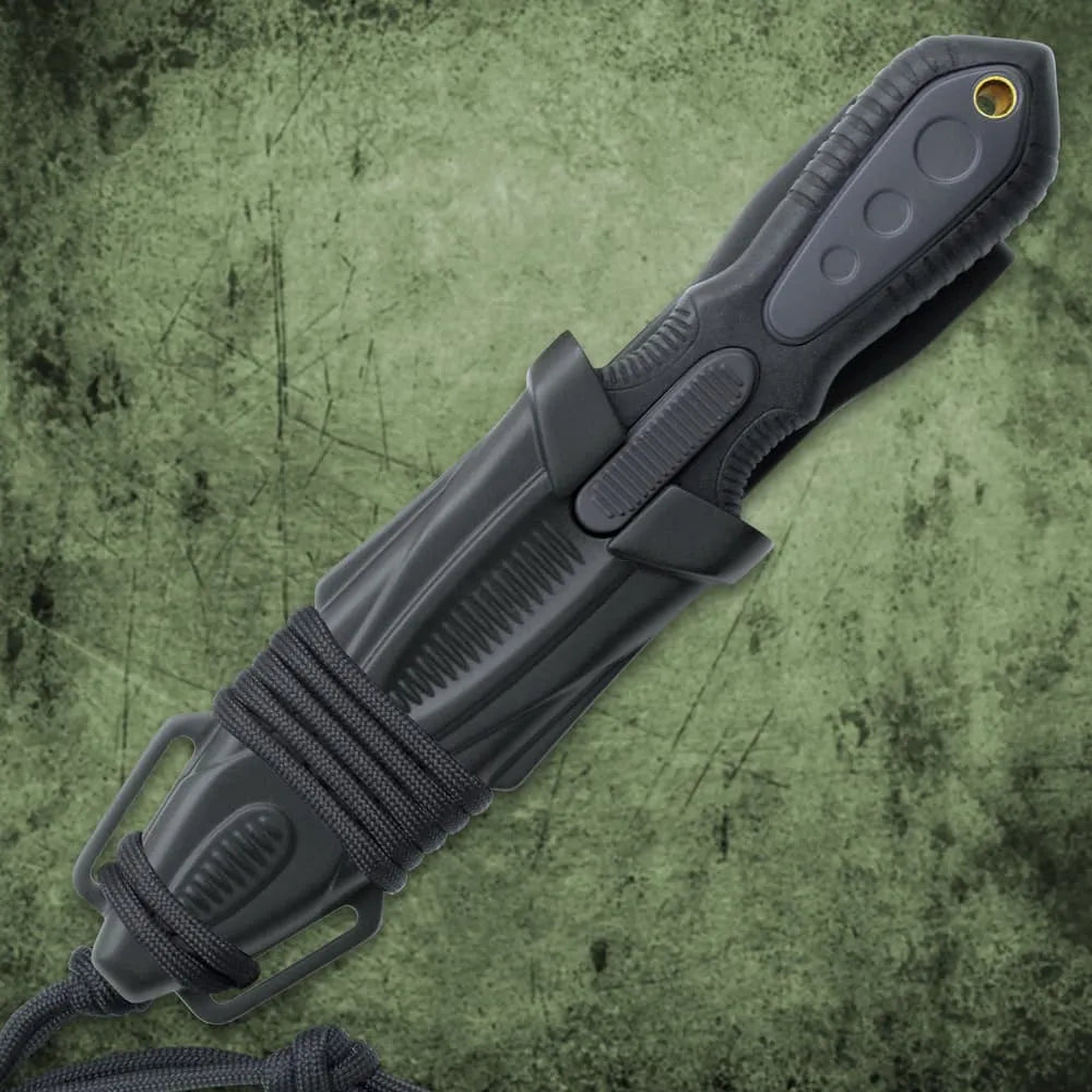 Assassins Guild tactical arm gauntlet with stainless steel blade and canvas arm sheath