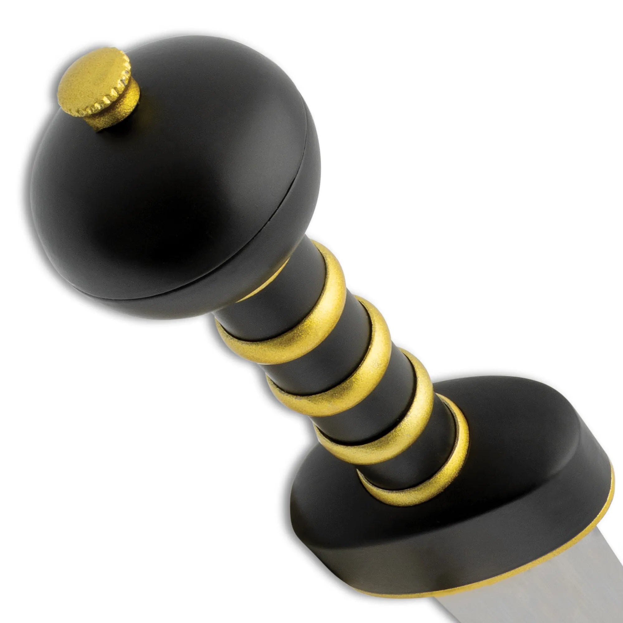 Roman Gladius Battle Tested Sword – authentic Pompeii gladius sword with 20 1/2" sharpened blade, full tang steel handle & black leather scabbard | Roman short sword for reenactment and collectors