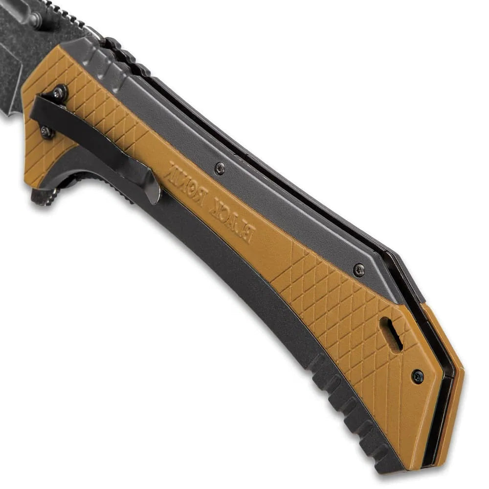 Black Ronin Maximus assisted EDC folder with 5.75-inch stonewashed blade and TPU handle