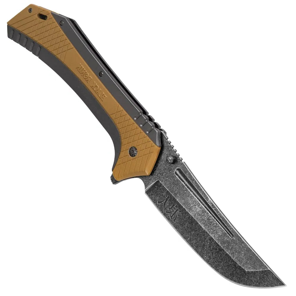 Black Ronin Maximus assisted EDC folder with 5.75-inch stonewashed blade and TPU handle