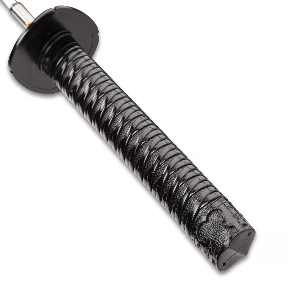 Premium Black Umbrella Sword - Hidden Blade Cane with stainless steel.