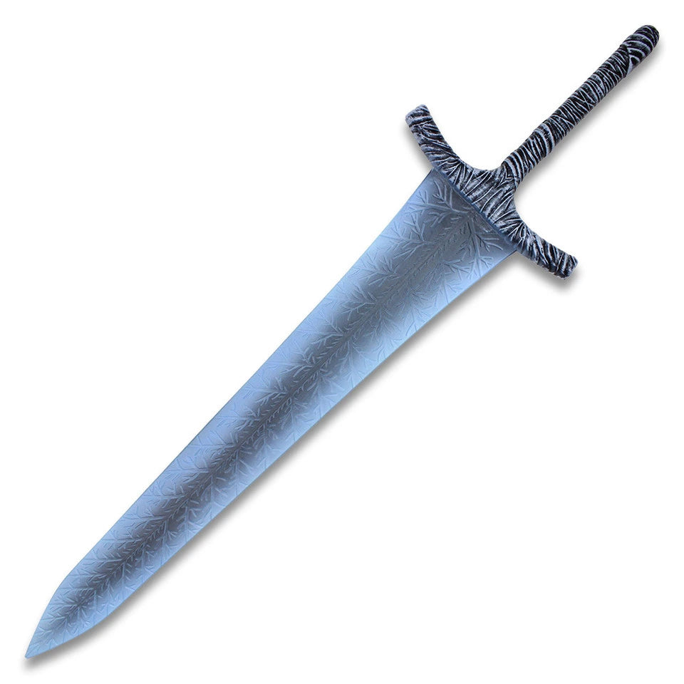 Blue Great Moonsword Foam display collectible inspired by fantasy RPG adventures featuring high-density PU foam construction, crystal-blue decorative blade, premium engraved detailing, and lightweight craftsmanship for cosplay enthusiasts, gaming collections, fantasy displays, and convention events.