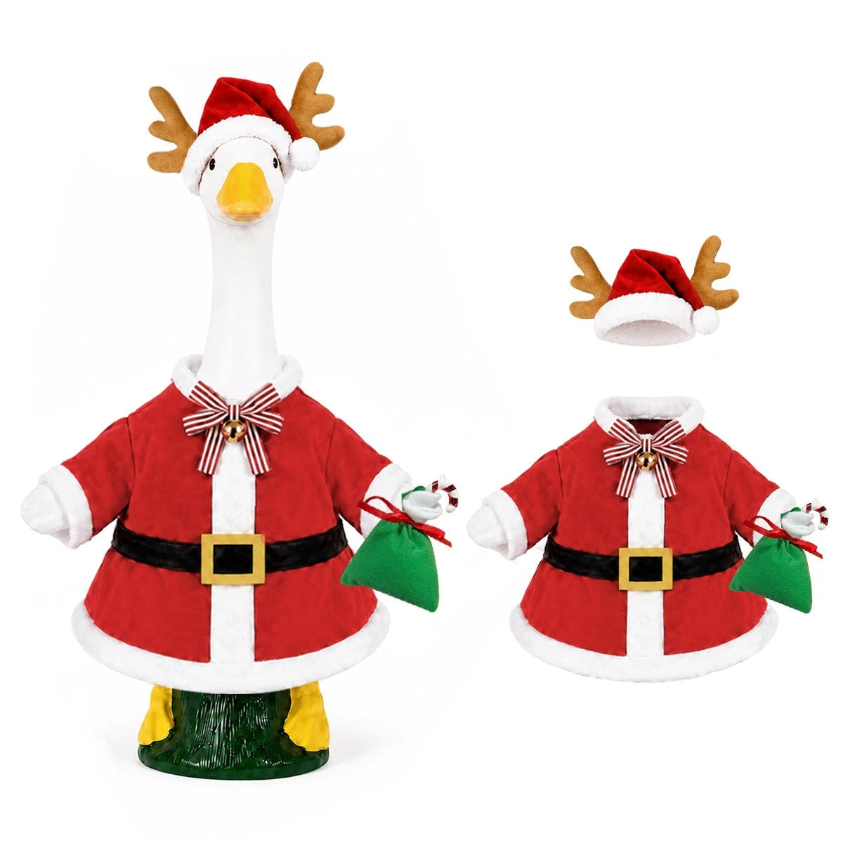 23 Inch Christmas Goose Clothes Xmas Porch Yard Outdoor Seasonal Costume
