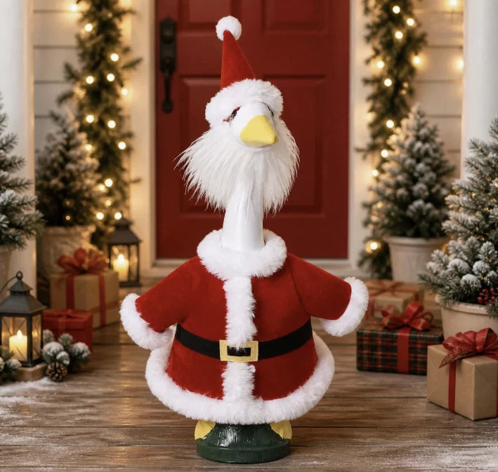 Christmas Goose Porch Costume Reusable 23 Inch Yard Statue Xmas Seasonal Decor
