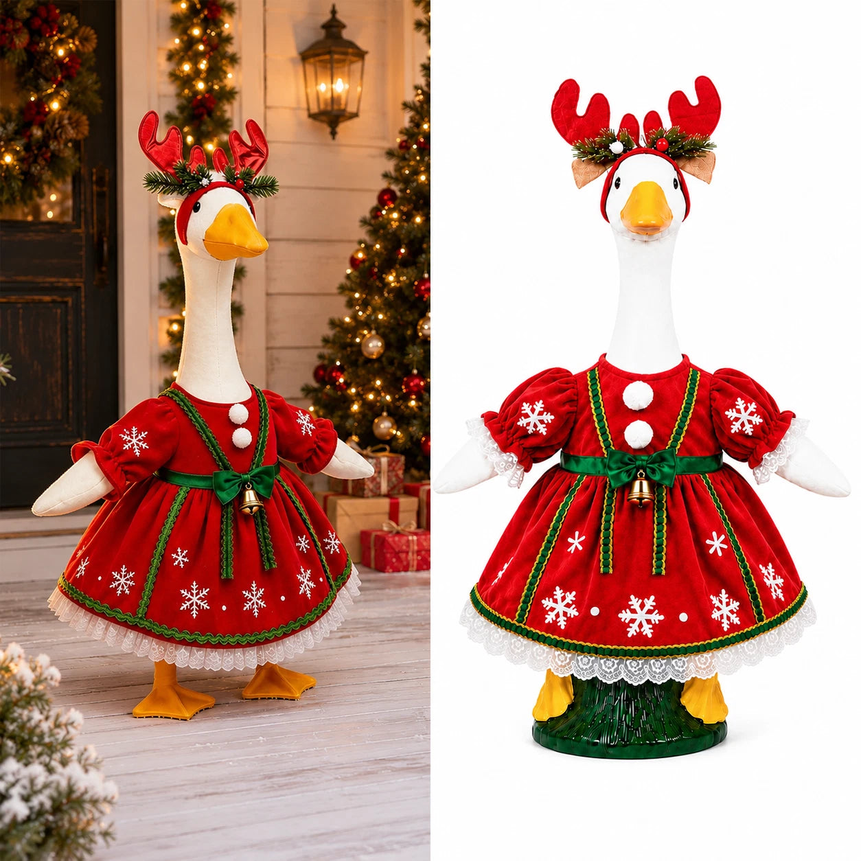 Holiday Goose Outfit 23 Inch Christmas Xmas Porch Lawn and Garden Decor
