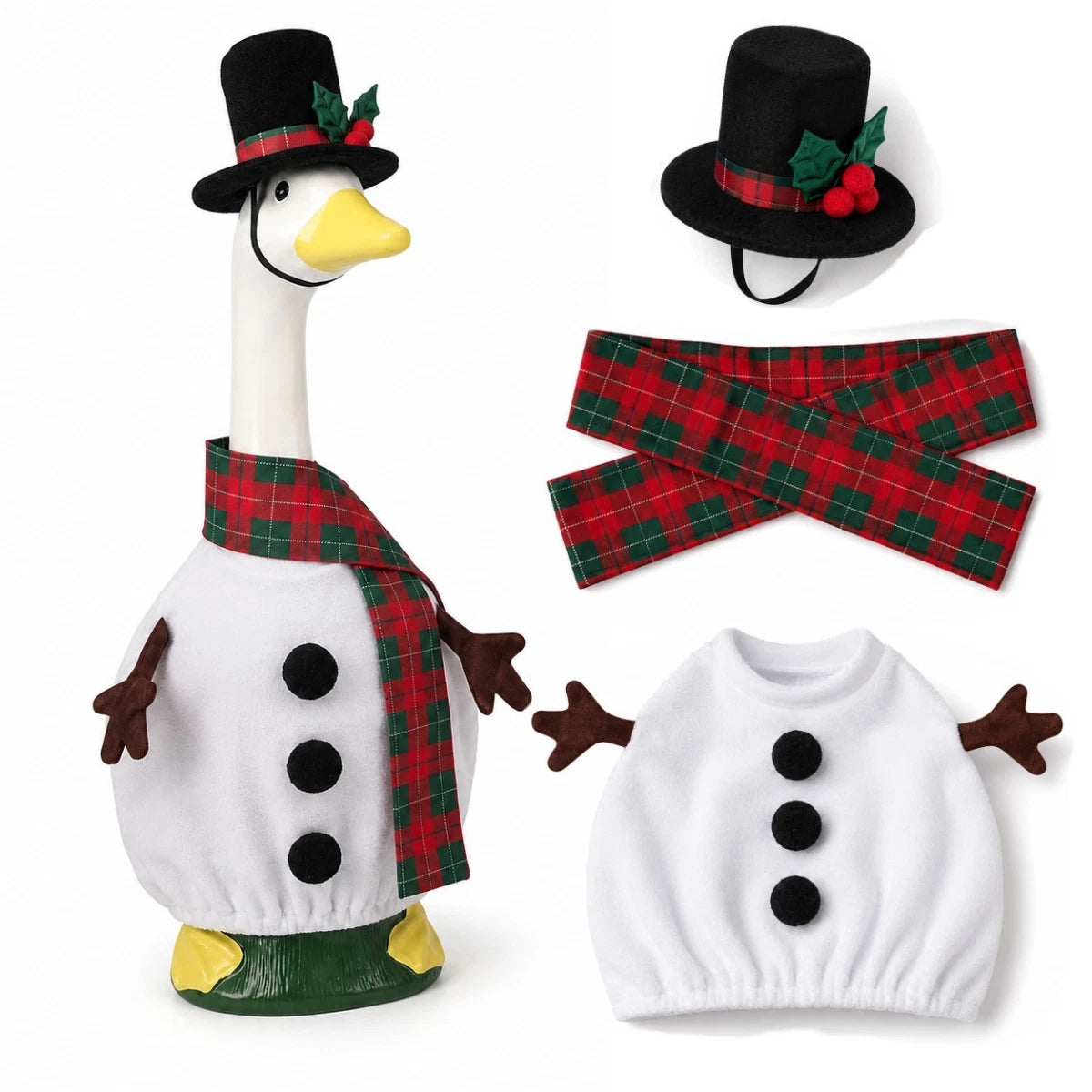  23 Inch Christmas Goose Costume Festive Xmas Porch Lawn Statue Holiday Outfit
