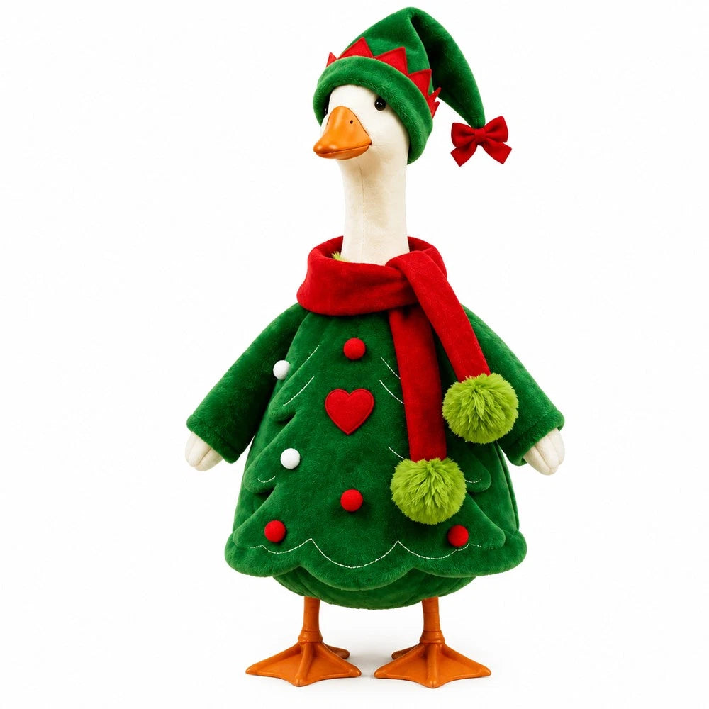 Christmas Porch Goose Xmas Outfit 23 Inch Lawn Statue Entryway Holiday Decor