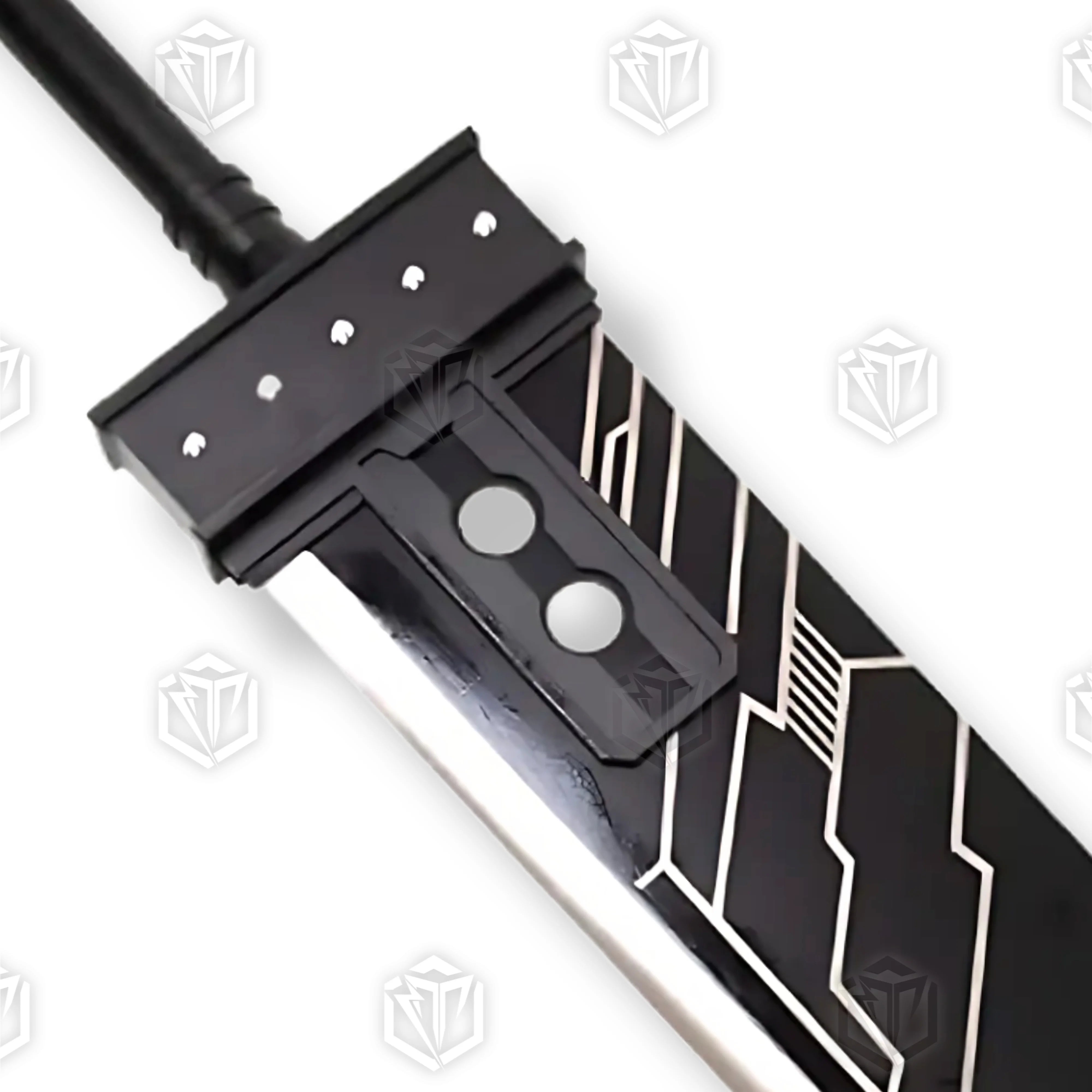 Premium Cloud Strife Buster FF7 Sword Replica with materia engravings.